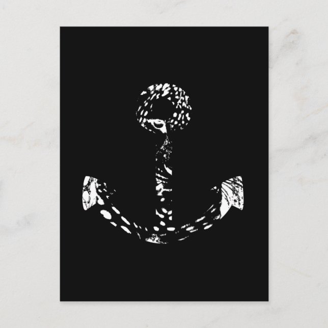 Carte Postale Art d'Ancre noir et blanc (Devant)