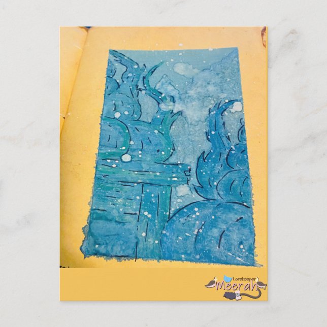 Carte Postale Art d'aquarelle Sunken Lemuria (Devant)