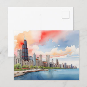 Carte Postale Art de Chicago