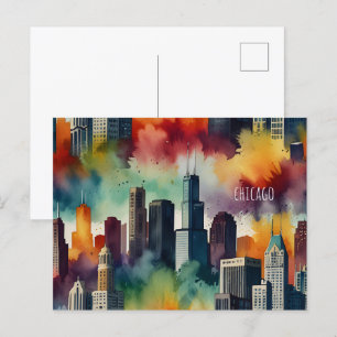 Carte Postale Art de Chicago
