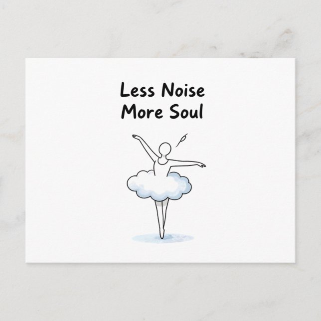 Carte Postale Art de citation d'âme de danseuse de ballet minima (Devant)