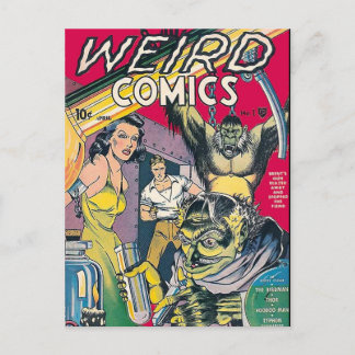 Carte Postale Art de couverture de bande dessinée vintage