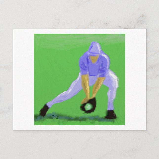 Carte Postale Art de crochet de base-ball (Devant)