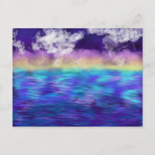 Carte Postale Art de culte Jaune Aqua Bleu Violet Oct 2017 ESSL