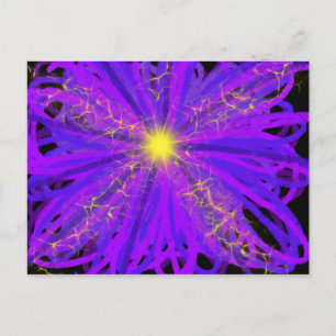 Carte Postale Art de culte jaune et étoile violette Déc 2017 ESS