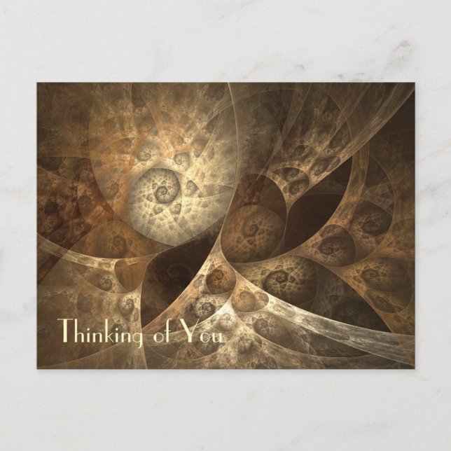 Carte Postale Art de fractale de cannelle et de gingembre (Devant)