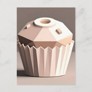 Carte Postale Art de gâteau géométrique à facettes