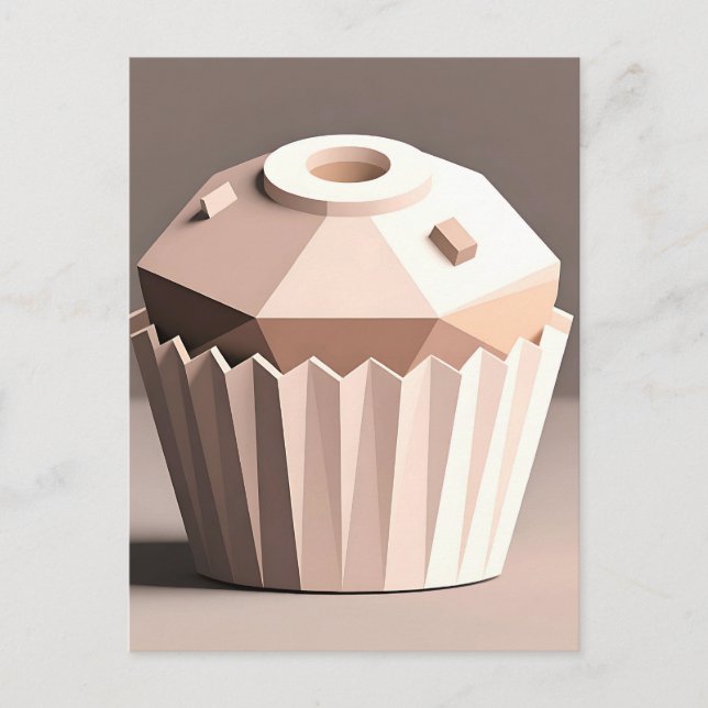 Carte Postale Art de gâteau géométrique à facettes (Devant)