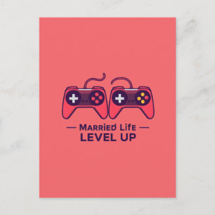 Carte Postale Art de jeu de niveau supérieur pour la vie de coup