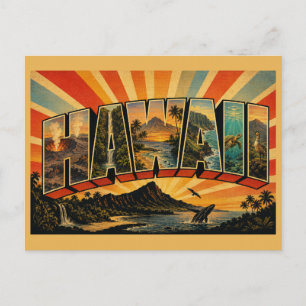 Carte Postale Art de la cascade de la forêt tropicale de la plag
