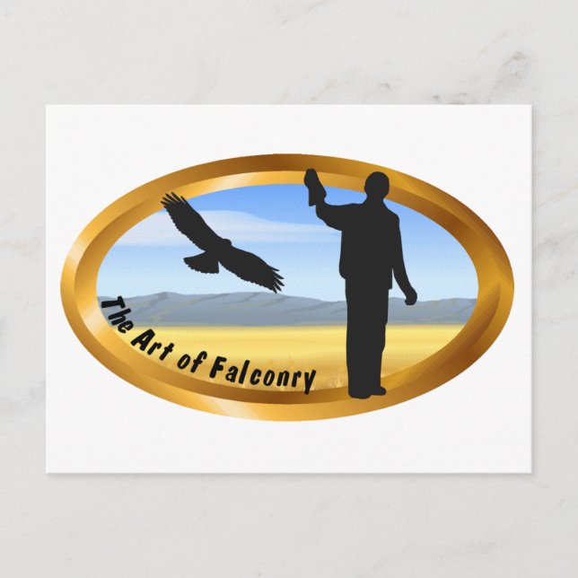 Carte Postale Art de la Falconnerie - Ovale (Devant)