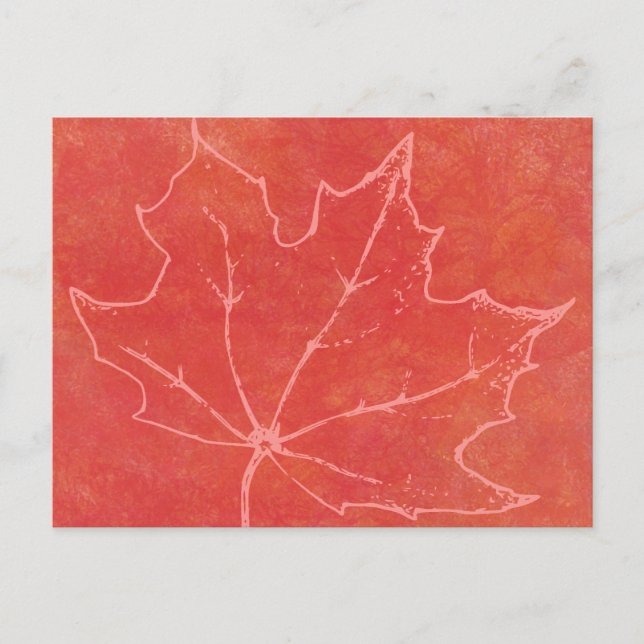 Carte Postale Art de la feuille d'automne (Devant)