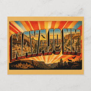 Carte Postale Art de la forêt de Cliff Canyon Navajo NM Arizona