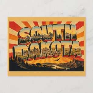 Carte Postale Art de la prairie des Badlands de Black Hills du D