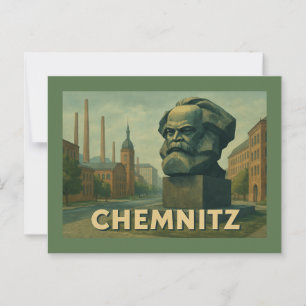 Carte Postale Art de la ville de Chemnitz Allemagne