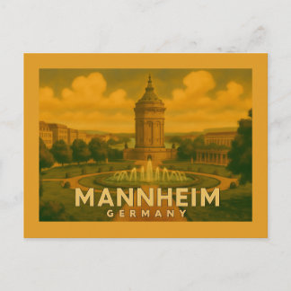Carte Postale Art de la ville de Mannheim Allemagne