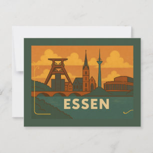 Carte Postale Art de la ville d'Essen Allemagne