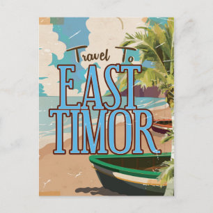 Carte Postale Art de l'affiche de voyage vintage du Timor orient
