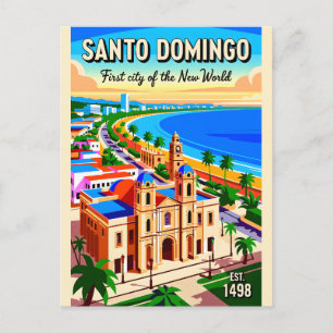 Carte Postale Art de l'affiche rétro de voyage à Saint-Domingue