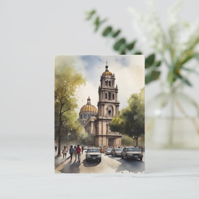 Carte Postale Art de l'aquarelle au Mexique (Debout devant)