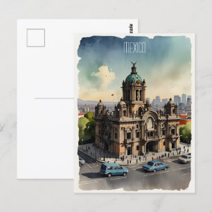Carte Postale Art de l'aquarelle au Mexique