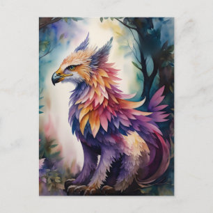 Carte Postale Art de l'aquarelle Forest Griffin