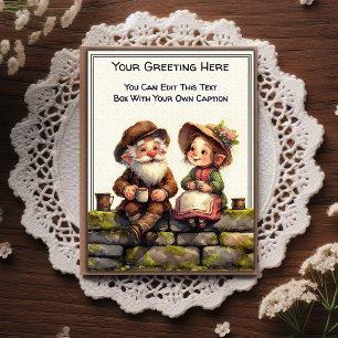 Carte Postale Art de livre de contes de sentiment quotidien fant