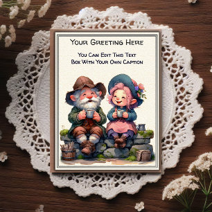 Carte Postale Art de livre d'histoires sentimentales fantaisiste