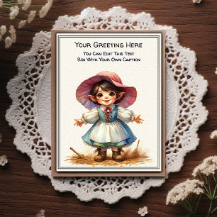 Carte Postale Art de livre d'histoires sentimentales fantaisiste