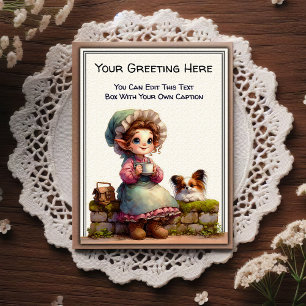 Carte Postale Art de livre illustré d'histoire sentimentale fant