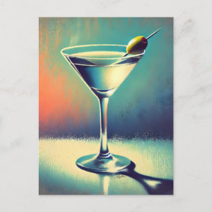 Carte Postale Art de Martini Mid Century J'adore le Blues