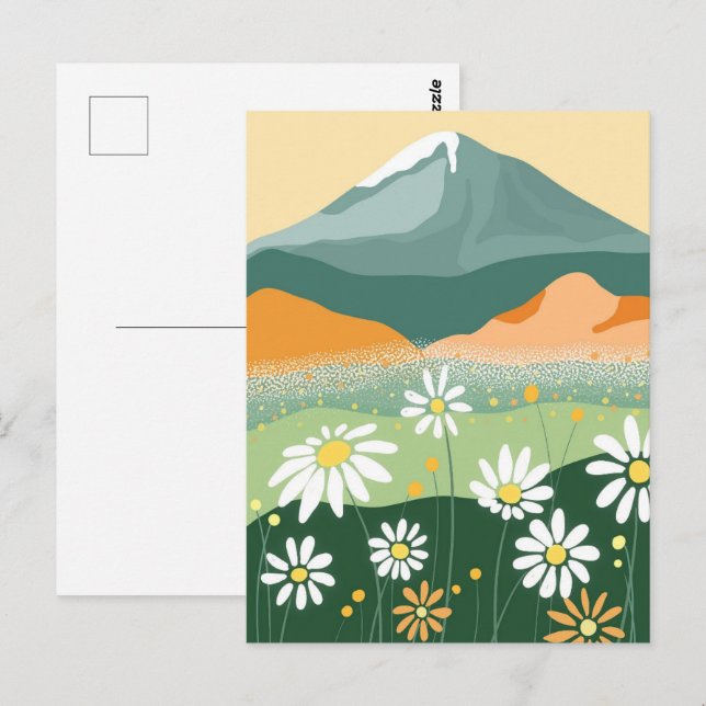 Carte Postale Art de montagne. (Devant / Derrière)