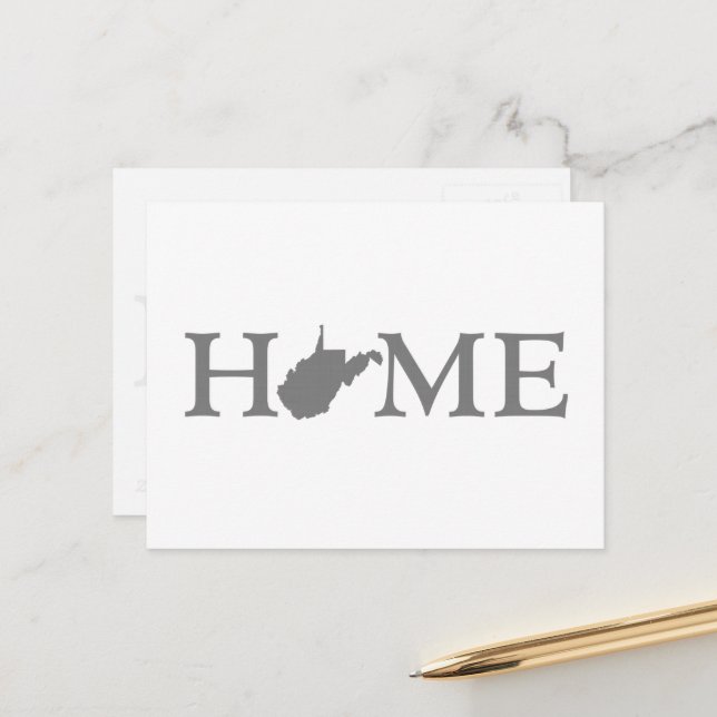 Carte Postale Art de mot de lettre en forme d'état d'origine de  (Devant/Arrière en situation)