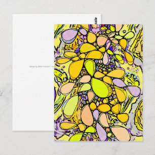 Carte Postale Art de motif peint à la main et numériquement 13