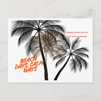 Carte Postale Art de motivation palmier – Entièrement personnali
