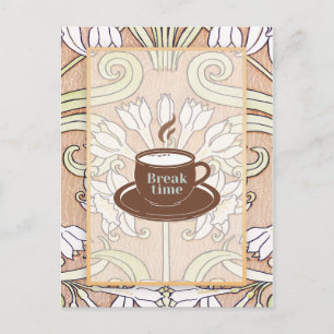 Carte Postale Art de mug à café