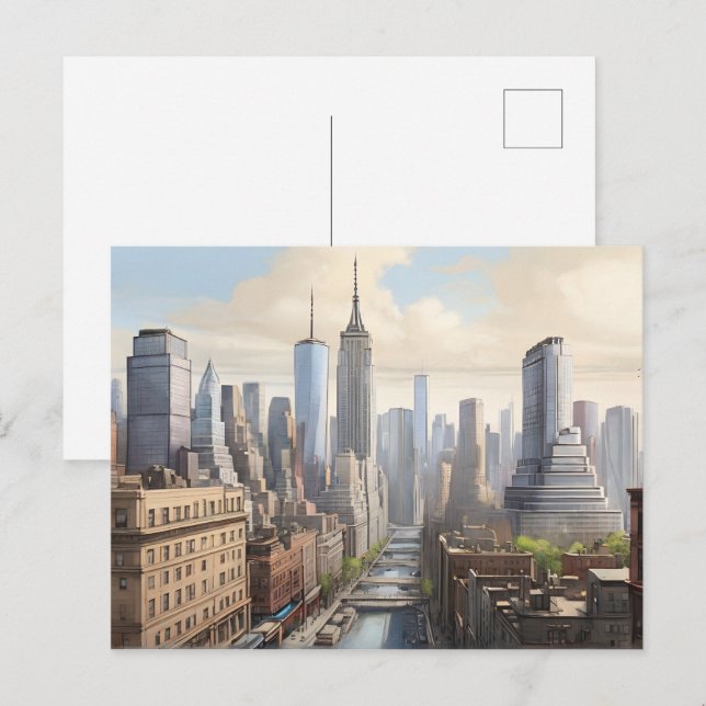 Carte Postale Art de New York (Devant / Derrière)