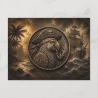 Art de nickel Hobo de perroquet pirate