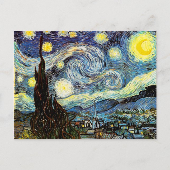 Carte Postale Art de nuit Van Gogh Starry (Devant)