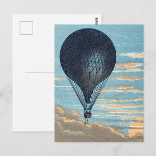 Carte Postale Art de nurserie vintage de ballon à air chaud dans