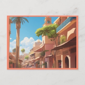 Carte Postale art de peinture d'ia marrakech