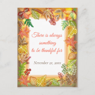 Carte Postale Art de pinceau du feuillage d'automne pour Thanksg