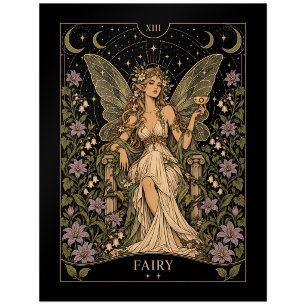 Carte Postale Art de tarot féerique étoilé