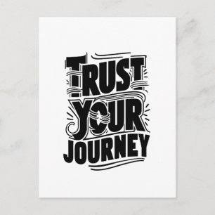 Carte Postale Art de typographie verticale Confiance dans votre