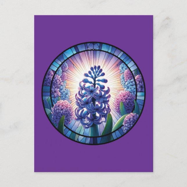 Carte Postale Art de verre Hyacinthe teinté (Devant)