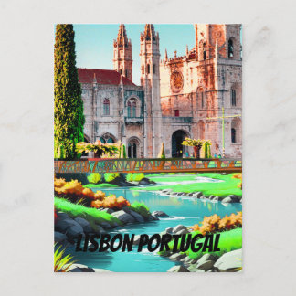 Carte Postale Art de voyage à Lisbonne Impression murale Lisbonn