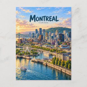 Carte Postale Art de voyage pictural de Montréal