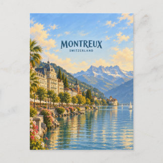 Carte Postale Art de voyage pictural de Montreux