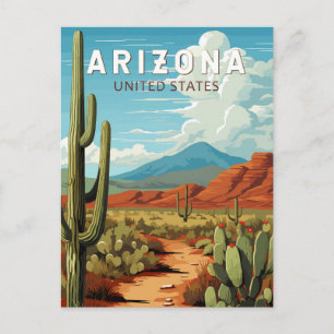 Carte Postale Art de voyage vintage Arizona