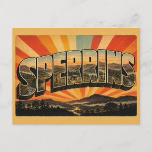 Carte Postale Art de voyage vintage Sperrins Irlande du Nord